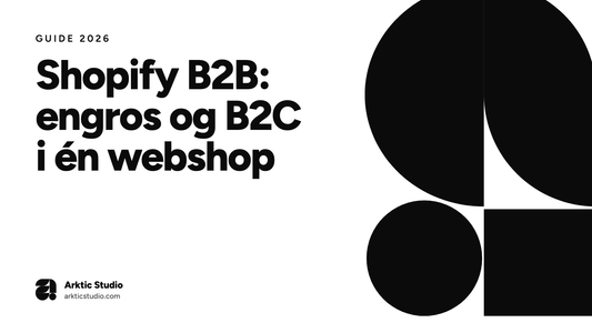 Shopify B2B: engros og B2C i én webshop, guide 2026 fra Arktic Studio