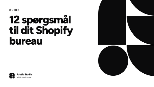 12 spørgsmål til dit Shopify bureau, guide fra Arktic Studio